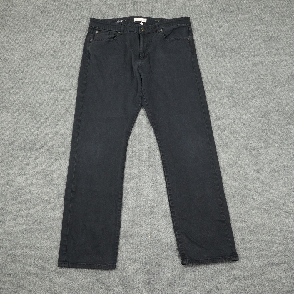 DL1961 Avery Jeans Mens 35x30 Black Modern Straight Leg Stretch Denim 5790